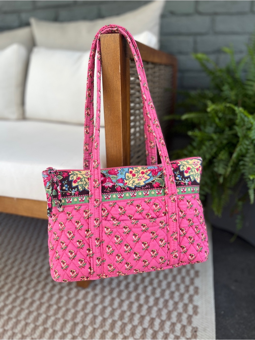 Vera Bradley Pink Pansy Small Betsy